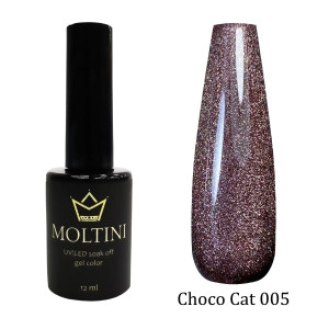 Moltini ,гель-лак кошачий глаз "Choco Cat" 05